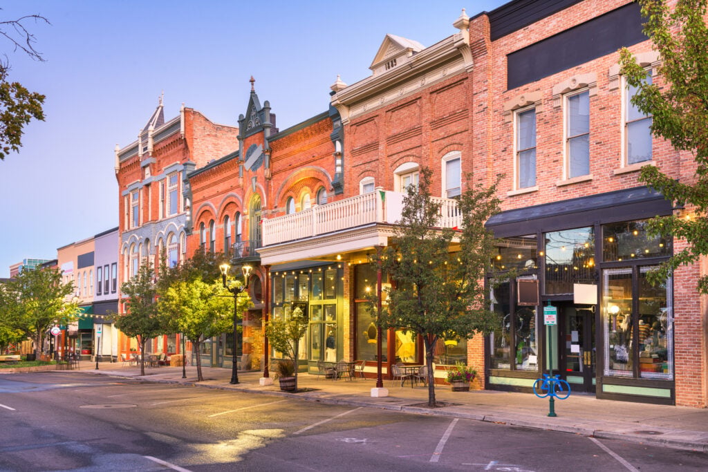 Quaint small town street
